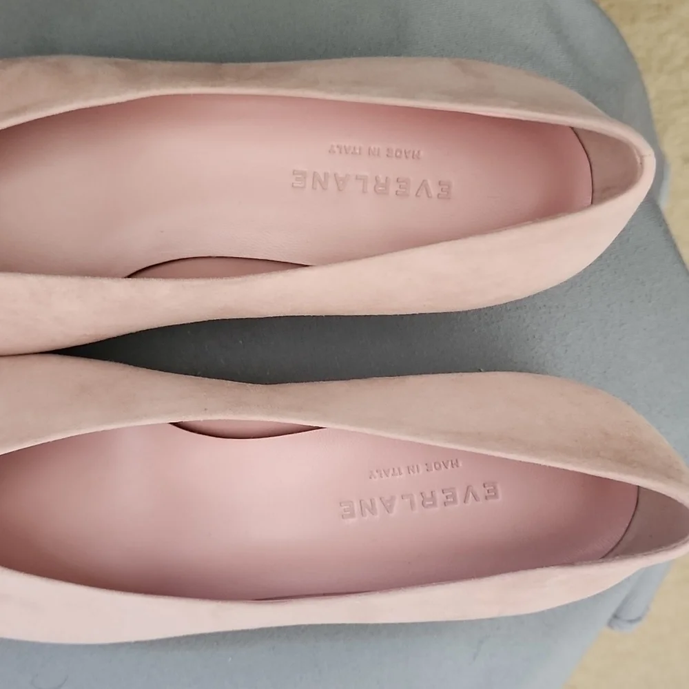 Everlane Pink Suede Almond Heel - Picture 3 of 5
